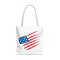 Patriotic Tote Bag | USA Pride | American Flag Design | Eco-Friendly Market Bag | Gift for Fourth of July, Veterans, Memorial Day