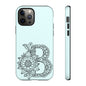 Personalized Tough Phone Case- Letter B, Floral Monogram Cell Phone Cover, Custom Protective Case, Unique Gift, Birthday, Graduation