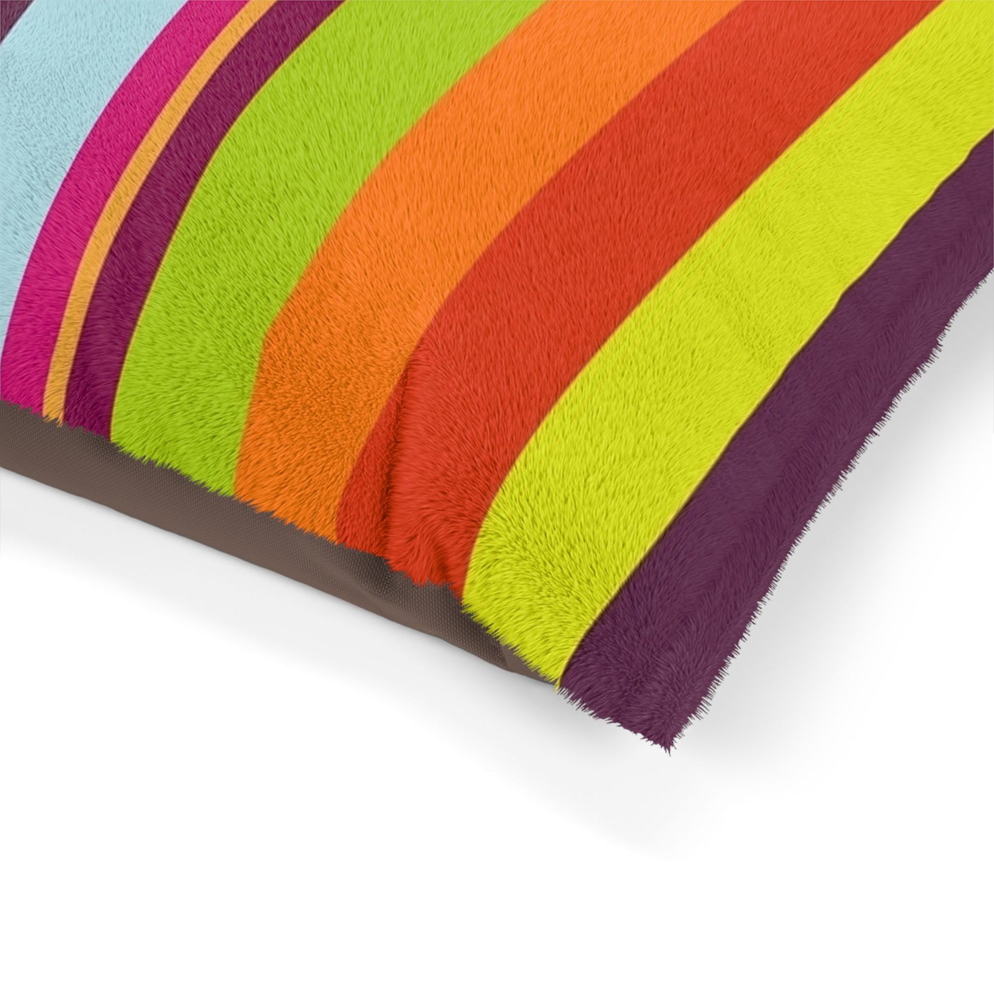 Vibrant Striped Pet Bed - Cozy Dog & Cat Cushion for Comfort, Modern Design Pet Bedding, Colorful Pet Furniture, Pet Gift
