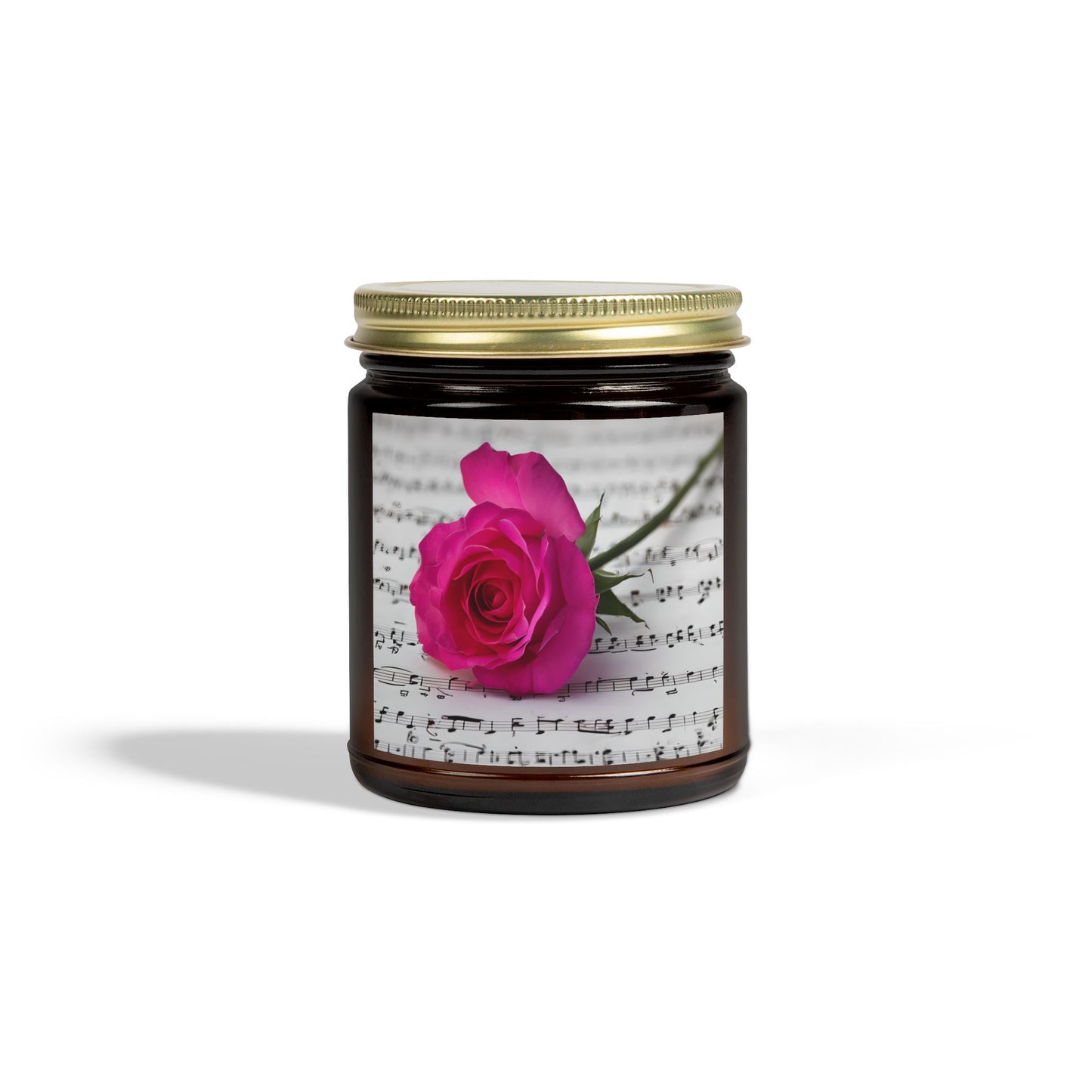 Romantic Floral Scented Candle - Coconut Apricot Wax, Rose Design, Home Decor Gift, Aromatherapy Candle, Unique Centerpiece