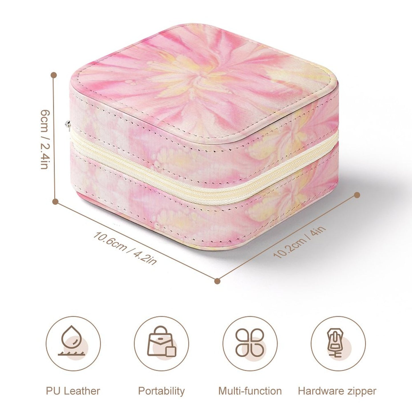 Box Organizer for Jewelry Pink Tie Dye