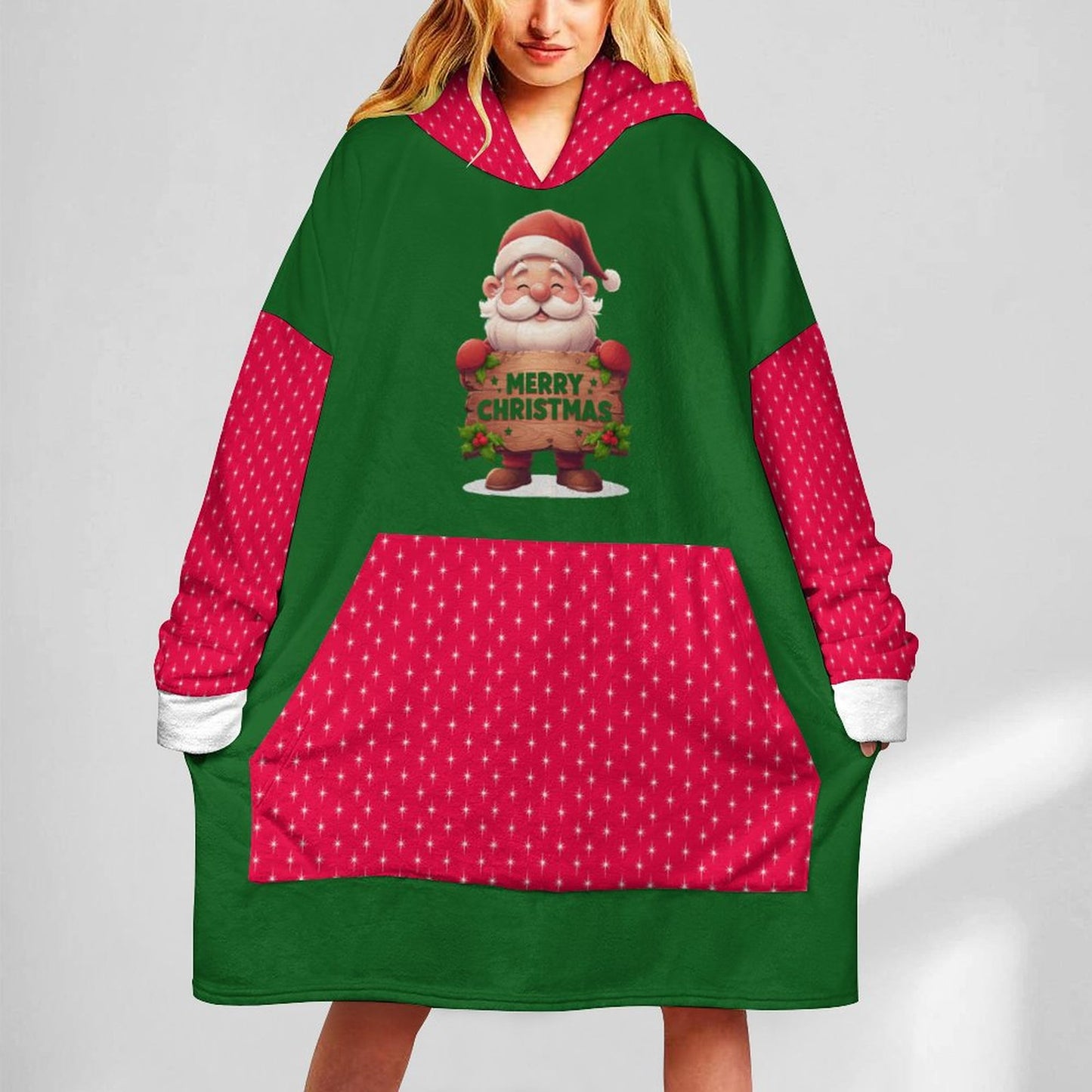 Merry Christmas Wearable Sweater Blanket Oversize