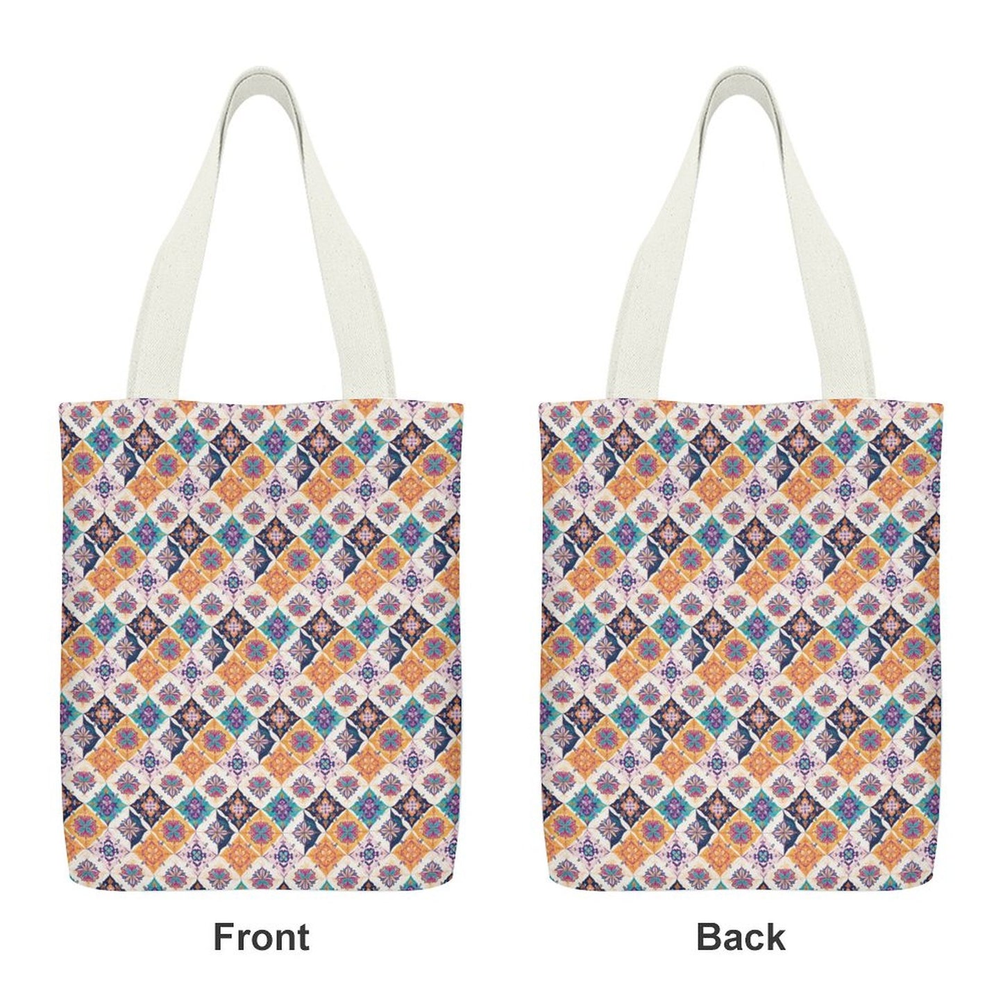 Canvas Material Tote Bags with Interior Pocket (Dual-sided Printing)