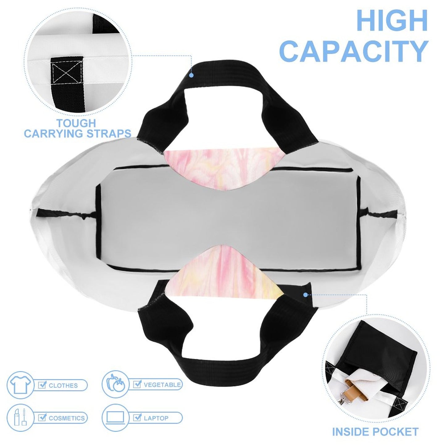 Large One Shoulder Shopping Bag