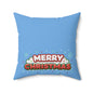 Christmas Decor Pillow, Merry Christmas Cushion, Holiday Home Accents, Festive Throw Pillow, Seasonal Living Room Decor