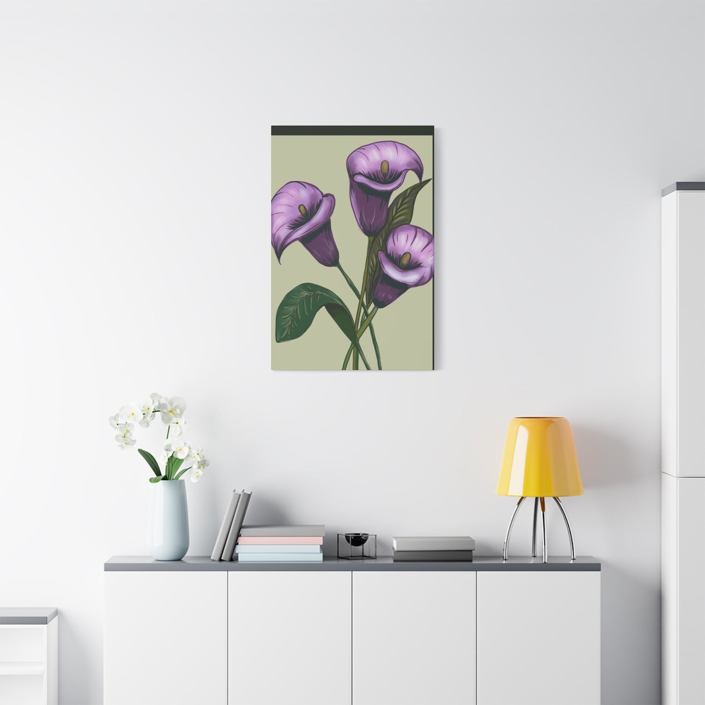 Copy of Matte Canvas, Stretched, 1.25" Purple Flowers