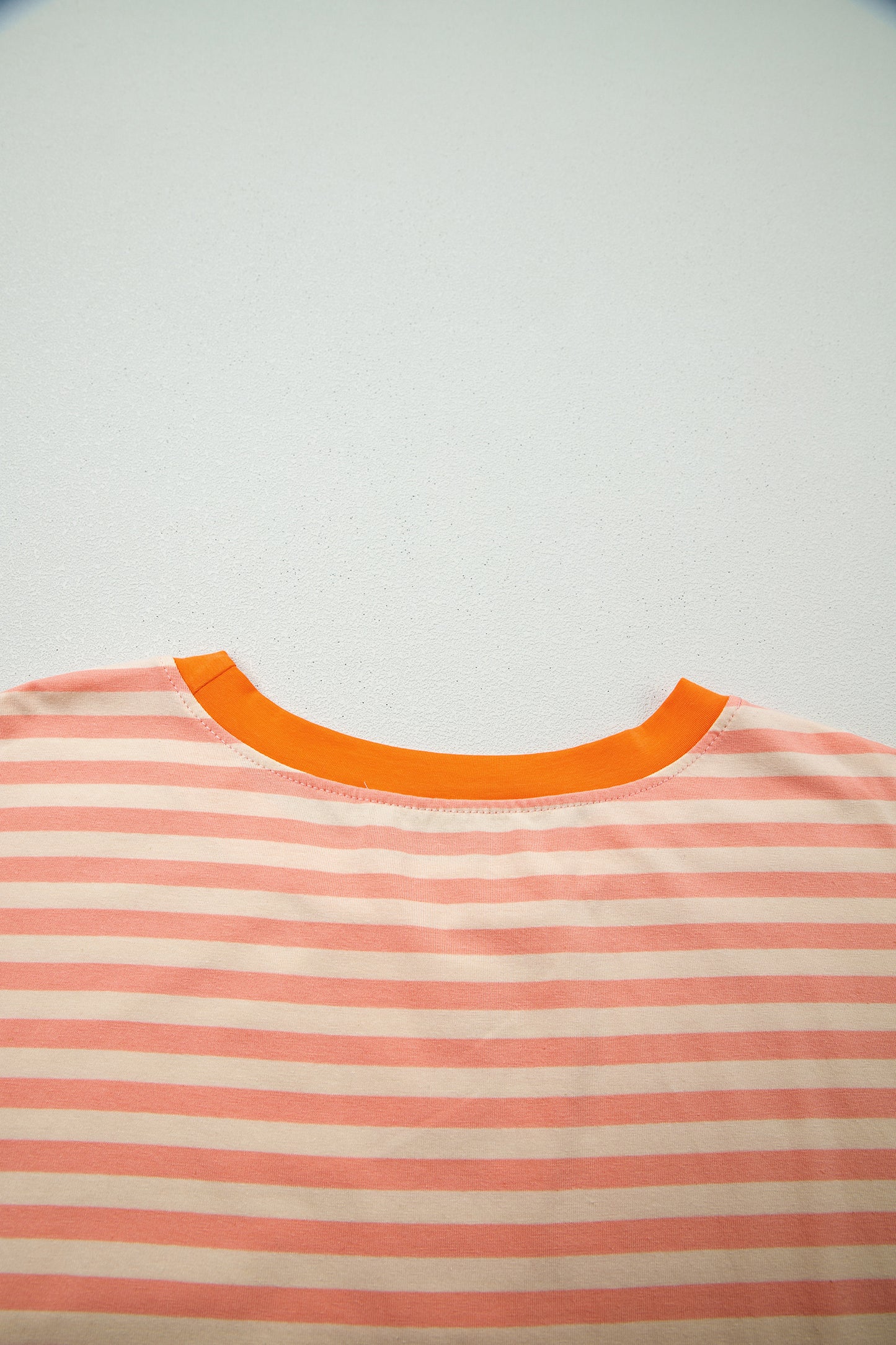 Stripe Drop Shoulder T Shirt and Shorts Plus Size Summer Set