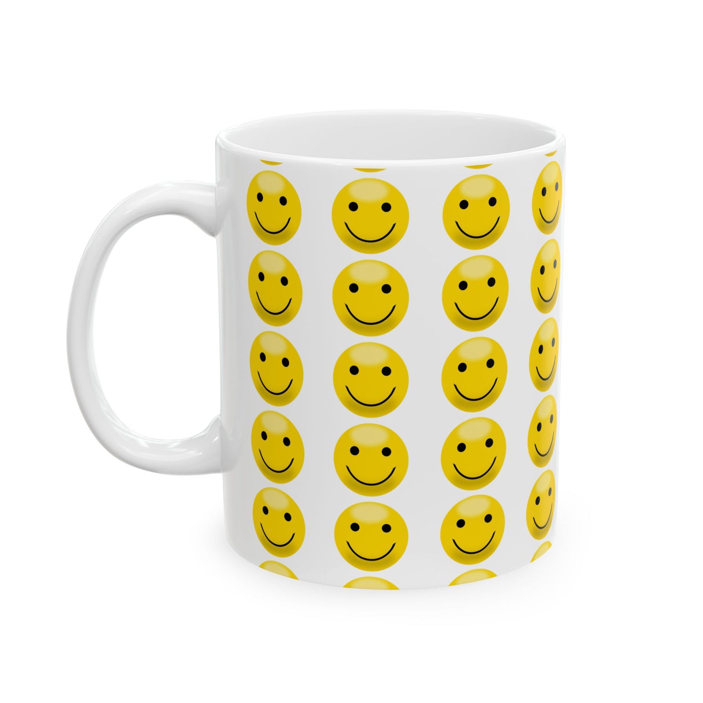 Happy Face Ceramic Mug | Smiley Coffee Cup, Gift for Friends, Cute Kitchen Decor, Cheerful Drinkware, Perfect for Birthdays