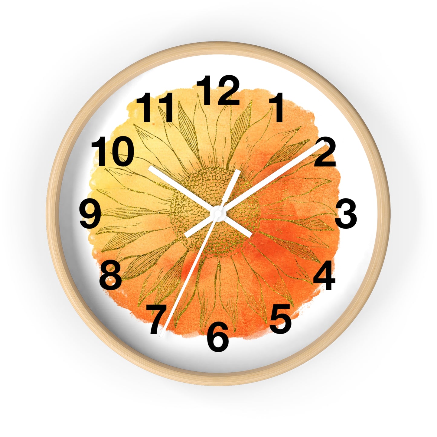 Sunflower Wall Clock, Rustic Home Decor, Floral Clock, Boho Wall Art, Gift for Garden Lovers, Housewarming Gift