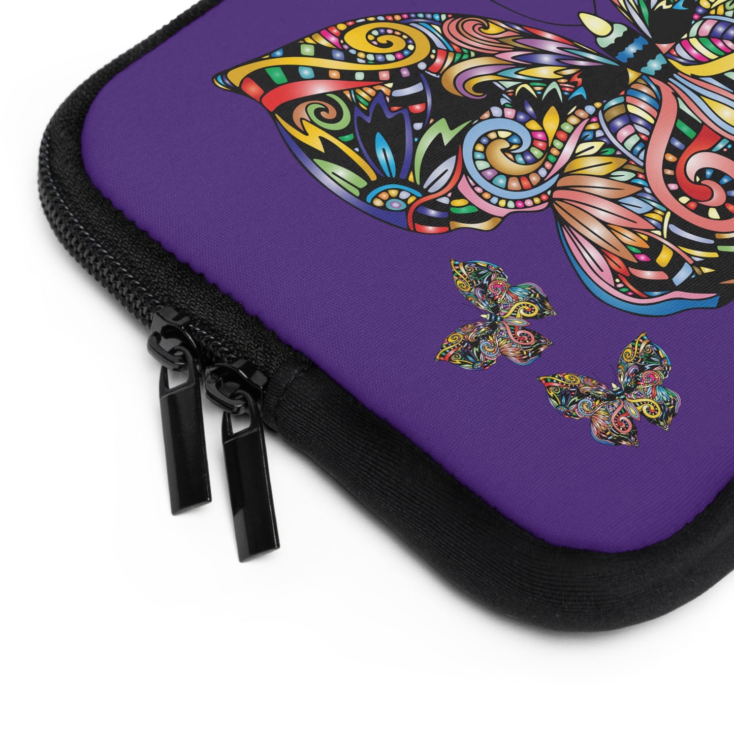 Vibrant Butterfly Laptop Sleeve, Colorful Computer Case, Stylish Tech Accessory, Gift for Students, Trendy Design for Professionals