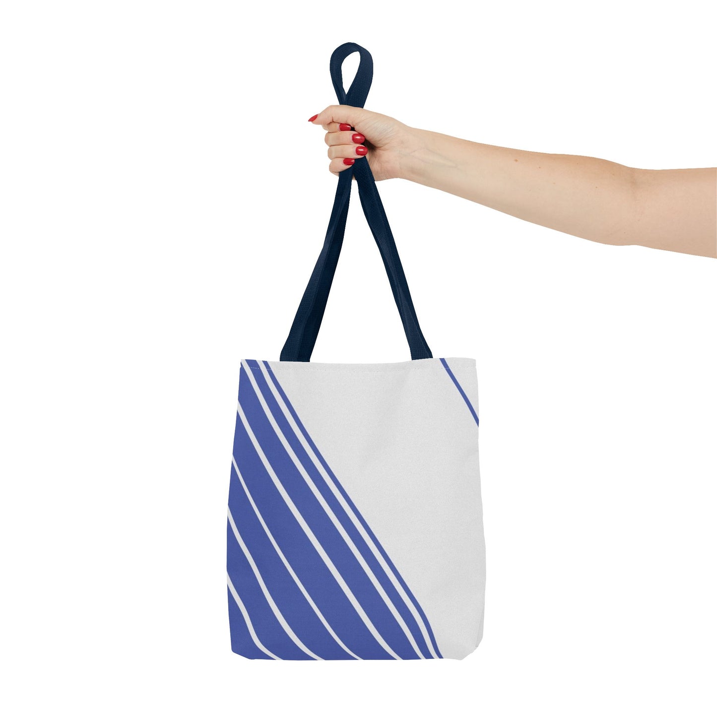 Chic Blue Striped Tote Bag, Stylish Reusable Shopping Bag, Beach Bag, Everyday Carry, Gift for Her