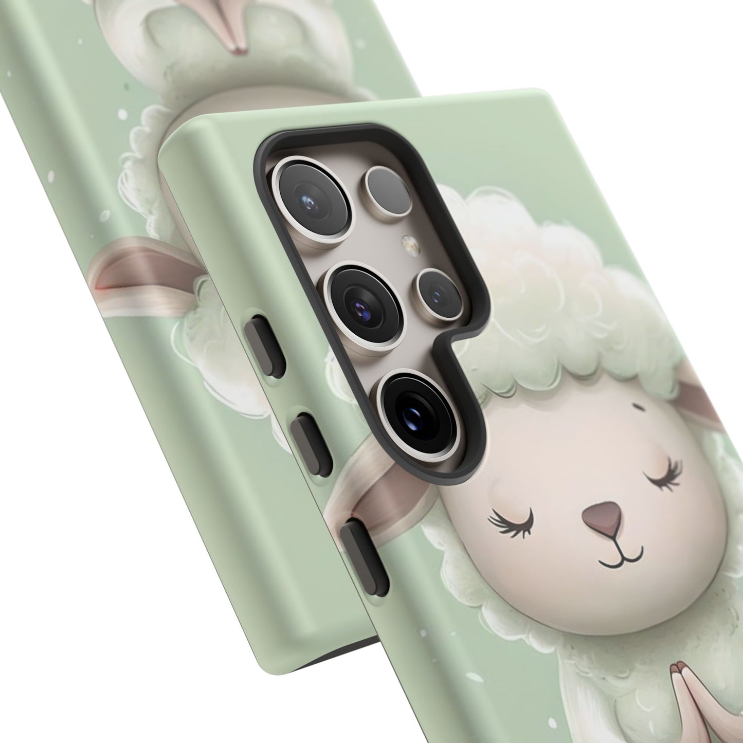 Meditating Lamb Phone Case — Cute Pastel Protective iPhone Cover