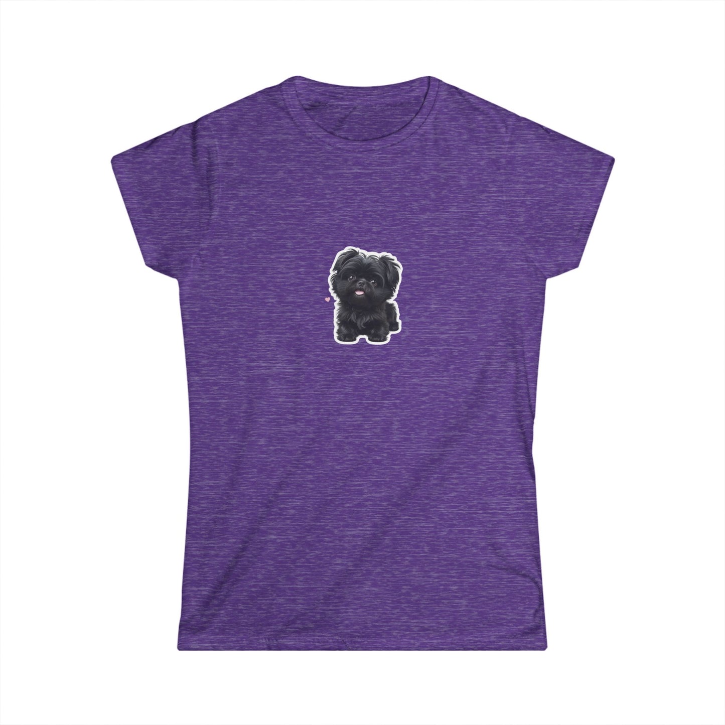 Cute Dog Graphic Women's Softstyle Tee, Pet Lover Gift, Casual Wear, Dog Mom Shirt, Animal Lover Top, Birthday Gift, Everyday Comfort