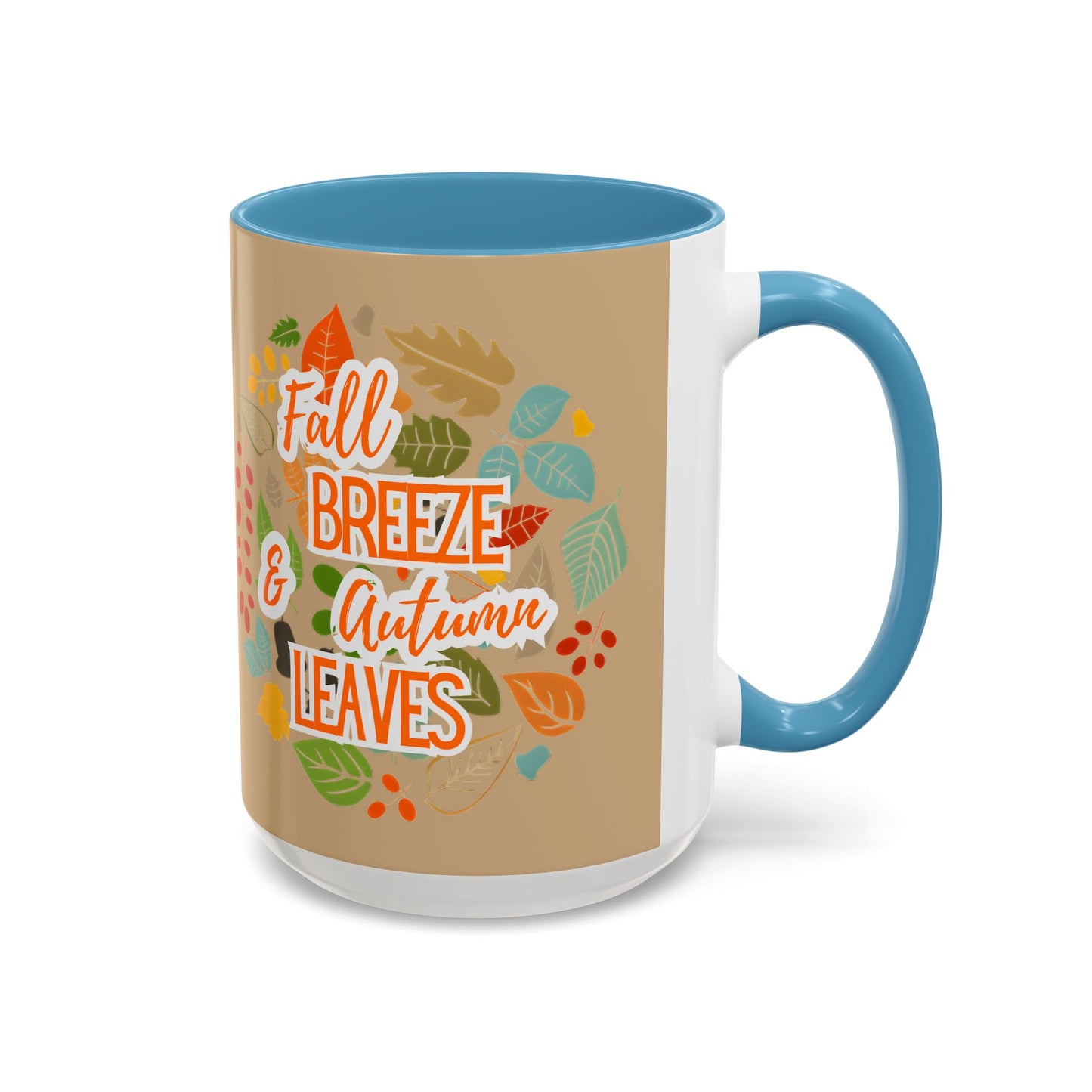 Fall Breeze & Leaves Coffee Mug, Autumn Mug, Seasonal Drinkware, Cozy Kitchen Decor, Perfect Gift for Fall Lovers