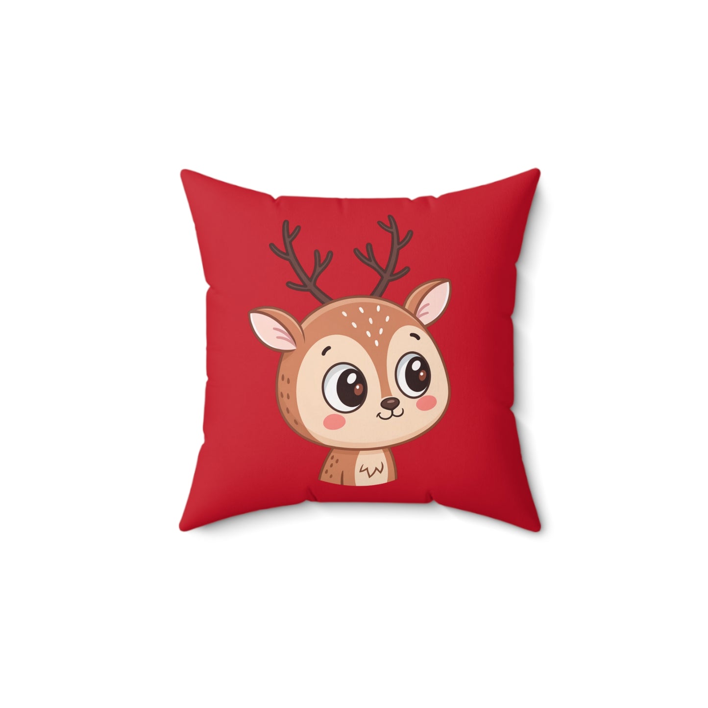 Adorable Reindeer Pillow, Cute Holiday Decor, Soft Accent Cushion, Cozy Christmas Gift, Festive Home Accessories, Kids Room Decoration