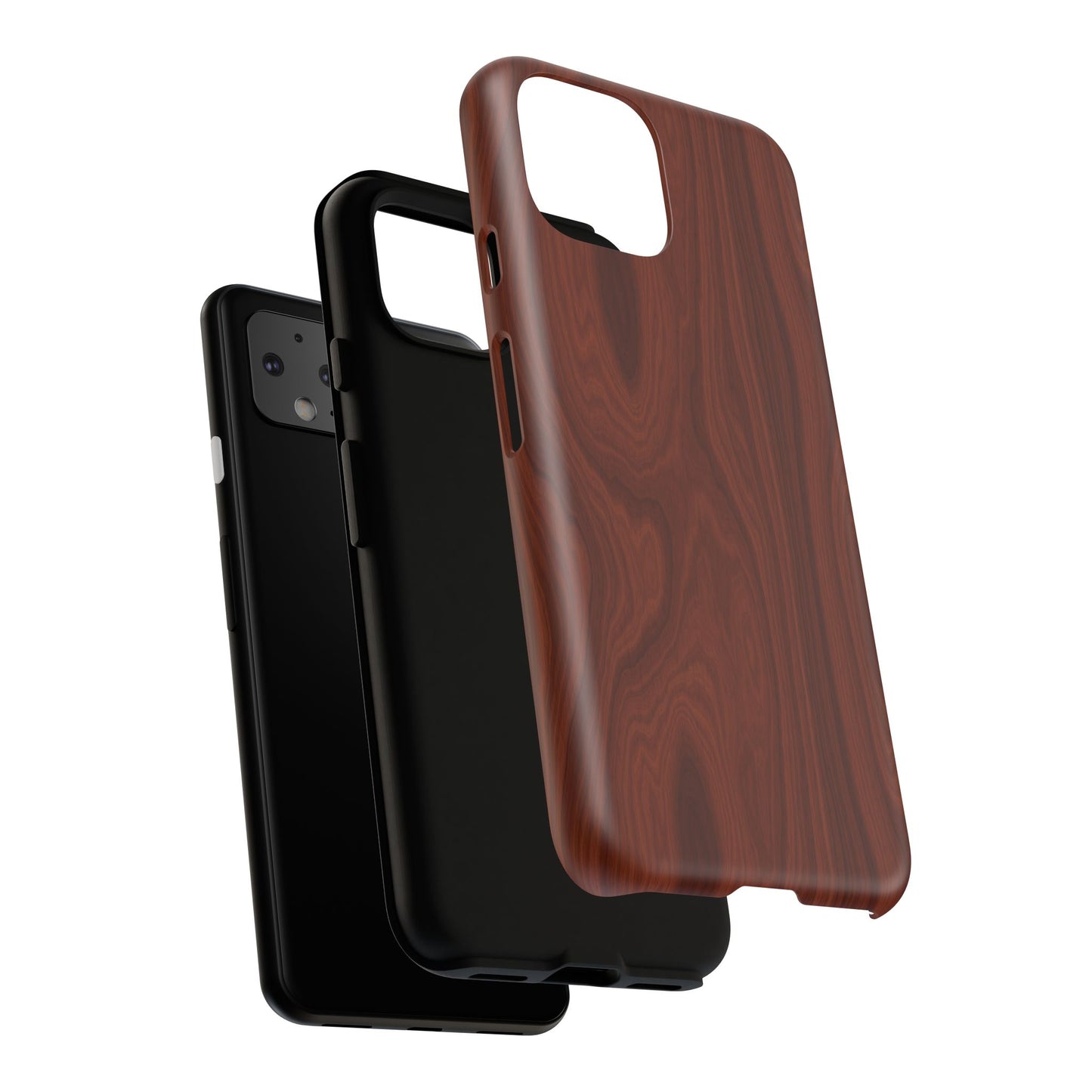 Wood Grain Phone Case, Stylish Tough Cases, Nature-Inspired Protective Cover, Unique Gifts for Him and Her, Eco-Friendly Tech Accessory