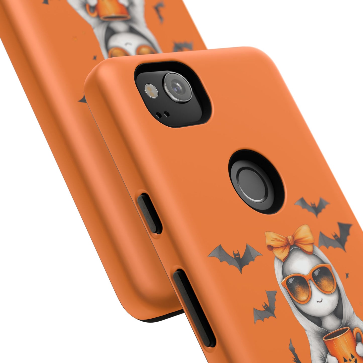 Halloween Ghost Phone Case, Cute Cat Ghost Case, Autumn Phone Cover, Spooky Season Gift, Trick or Treat Case