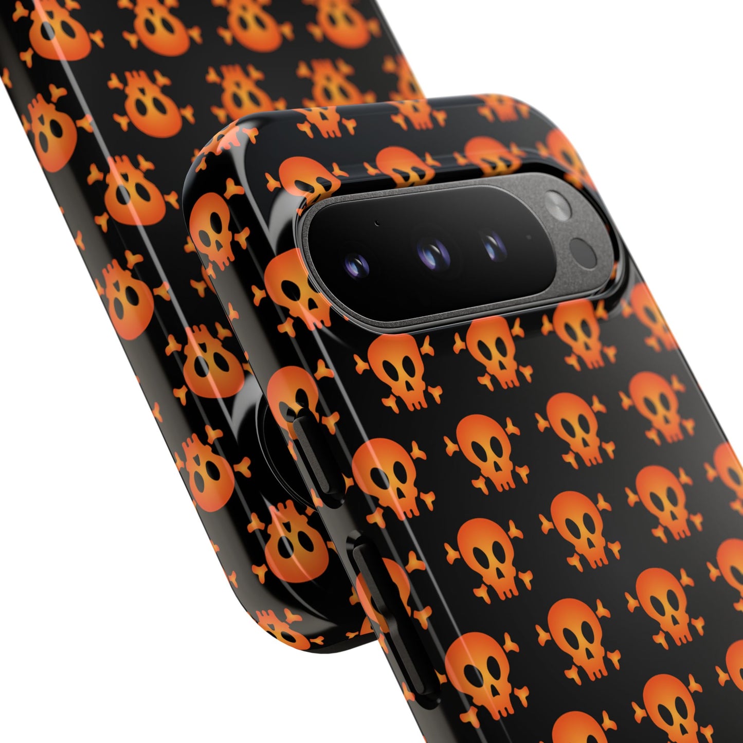 Halloween Skull Phone Case, Spooky Mobile Cover, Trick or Treat Accessory, Goth Gift, Skull Pattern Design
