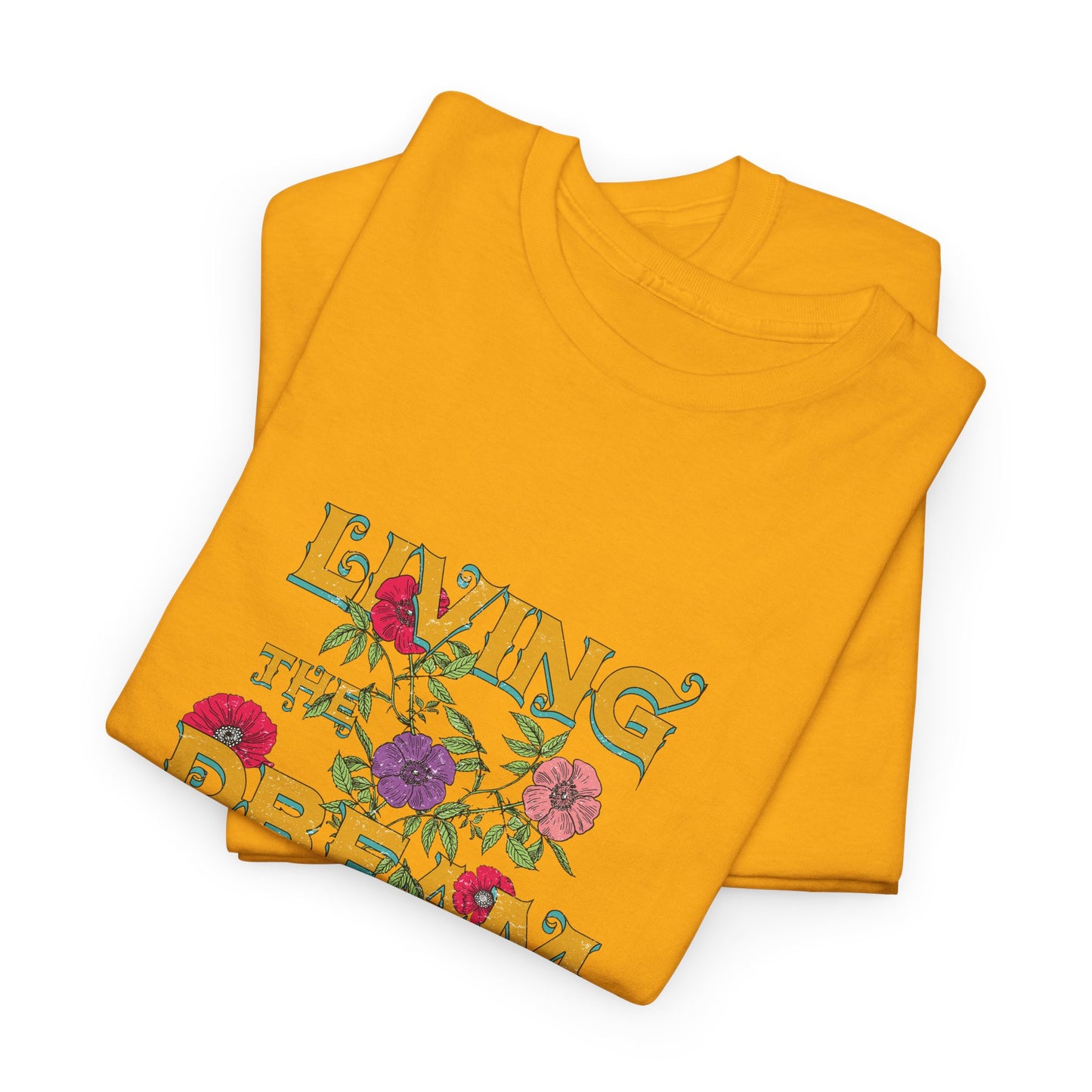 Living the Dream Floral Tee, Unisex Cotton T-Shirt, Inspirational Gift, Casual Everyday Wear, Flower Graphic Shirt, Summer Wardrobe [...]