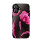 Floral iPhone Case | Tough Cases with Pink Poppy Design, Elegant Flower Phone Cover, Gift for Her, Spring Accessories, Chic Tech