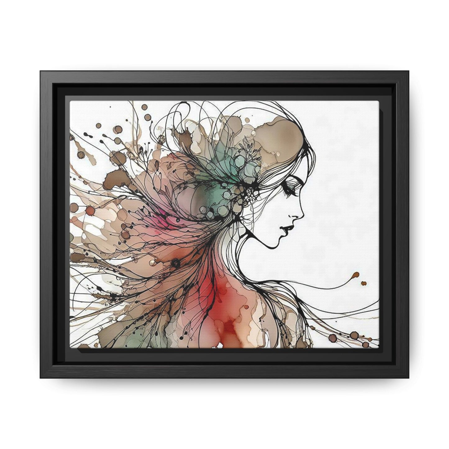Matte Canvas, Framed (Multi-color) - Girl Whispers