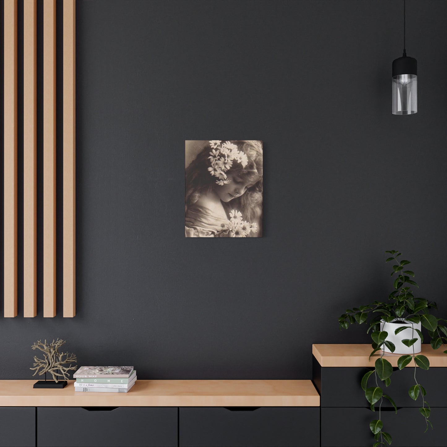 Vintage Floral Portrait Canvas