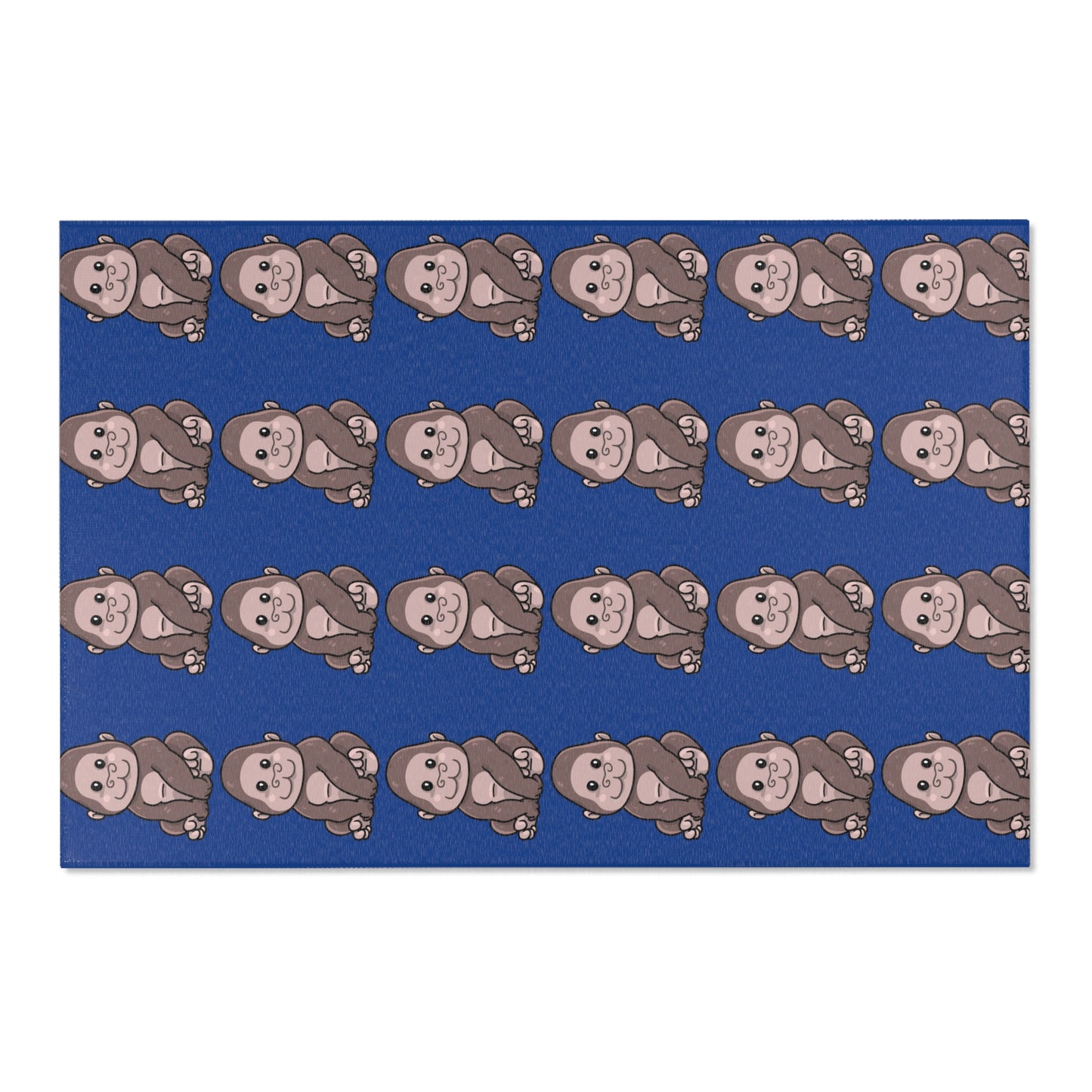 Cute Cartoon Monkey Area Rug, Fun Kid's Room Decor