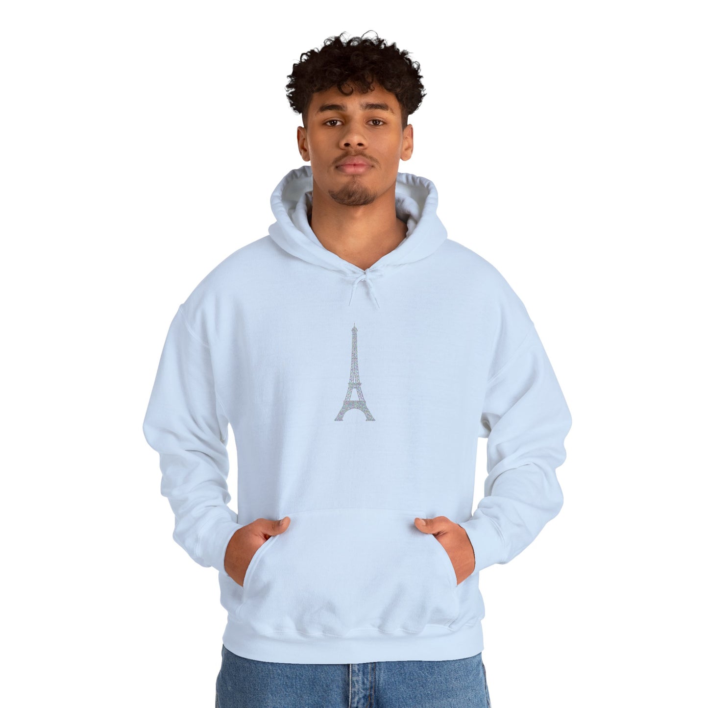 Parisian Style Hoodie - Cozy Unisex Sweatshirt with Eiffel Tower Design, Travel Gift, Streetwear, Casual Wear, Vacation Vibe