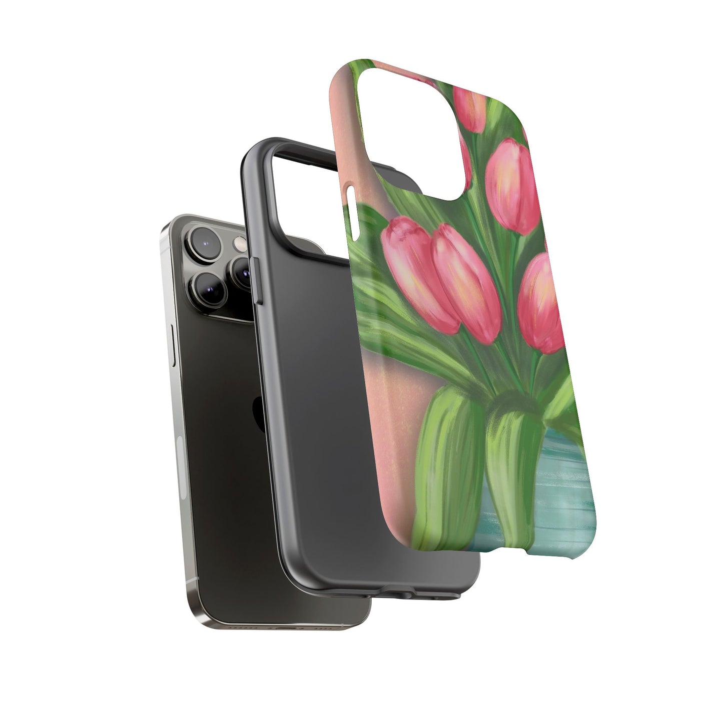Floral Phone Case with Vibrant Tulips - Tough Cases for Garden Lovers, Spring Gifts, Nature Enthusiasts, Unique Gadget Accessories, [...]