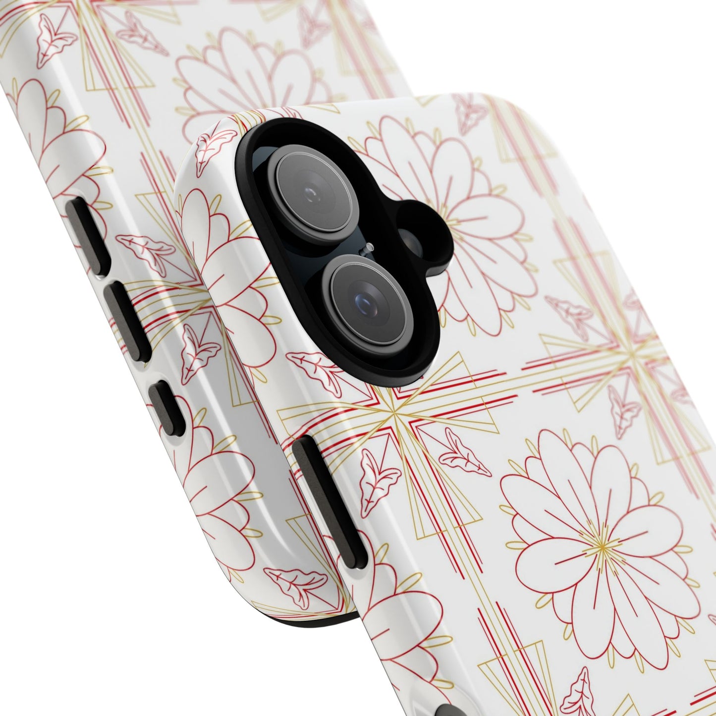 Floral Pattern Phone Case - Stylish Tough Case, Flower Design, Cute Mobile Cover, Phone Accessory, Gift for Her, Spring Style