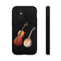 Musical Instrument Phone Case - Violin & Banjo Design, Music Lover Gift, Unique Phone Cover, Holiday Gift, Durable Tough Cases