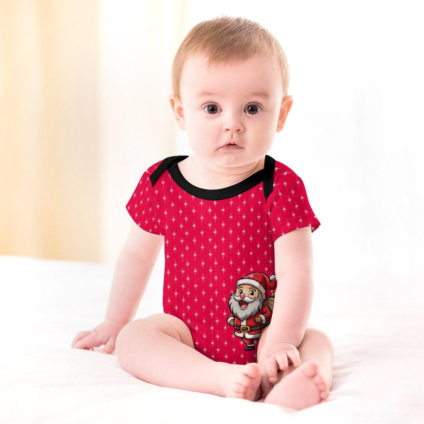 Faux Cotton Short Sleeve Baby Romper