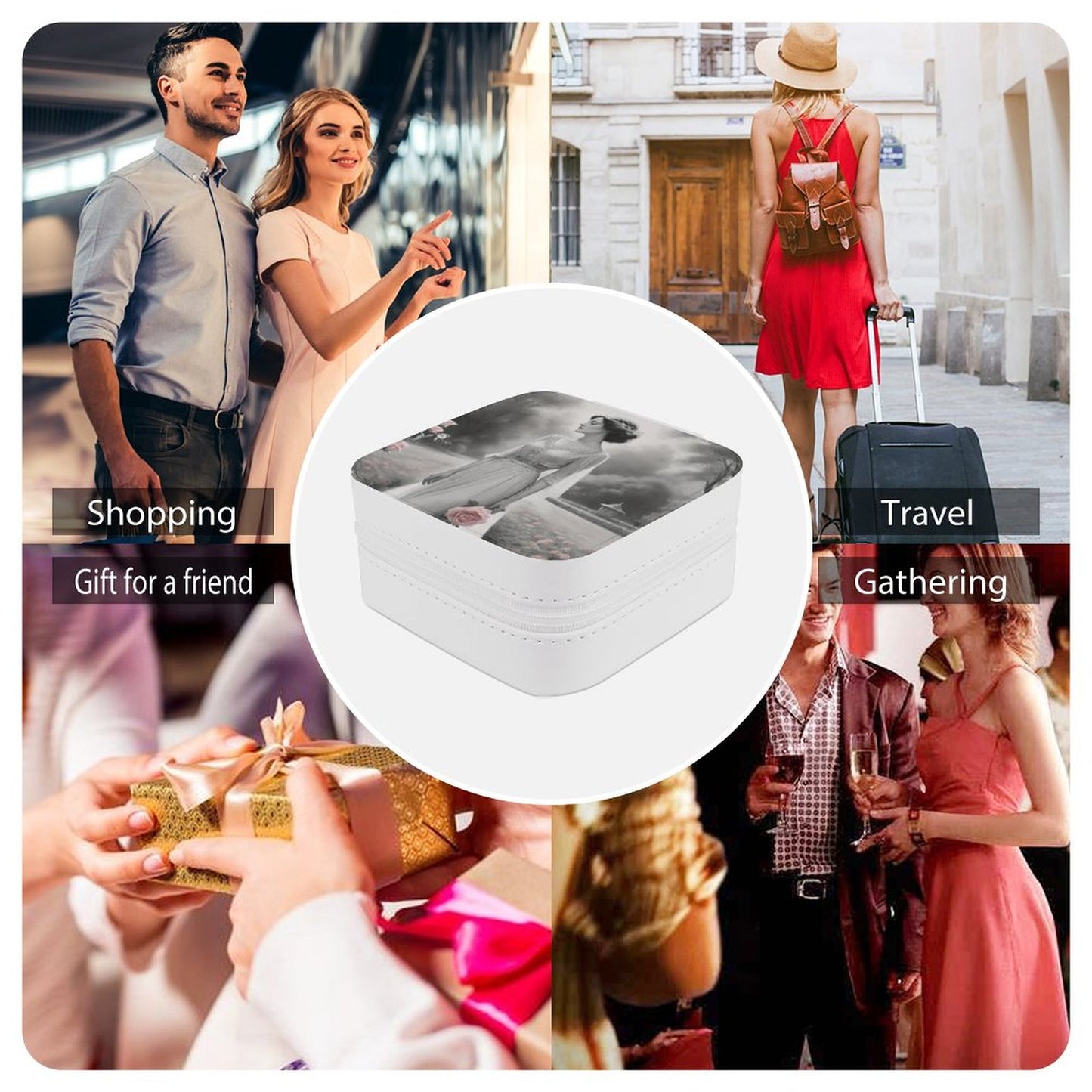 PU Portable Travel Jewellery Box