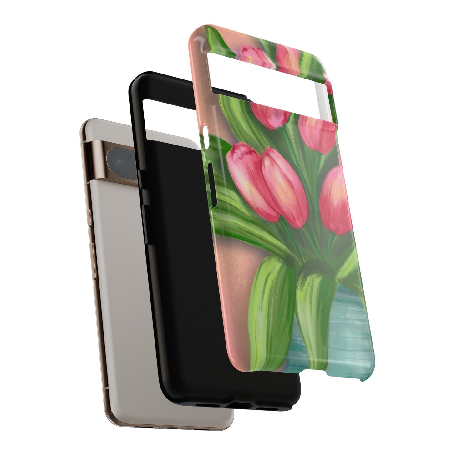 Floral Phone Case with Vibrant Tulips - Tough Cases for Garden Lovers, Spring Gifts, Nature Enthusiasts, Unique Gadget Accessories, [...]