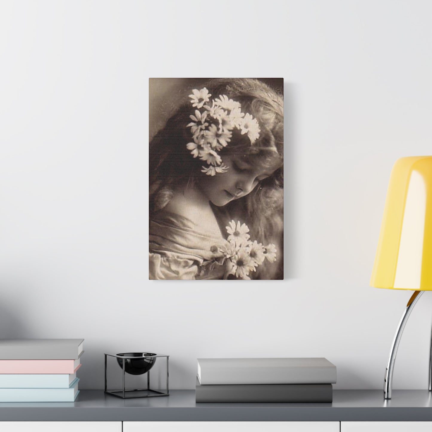 Vintage Floral Portrait Canvas