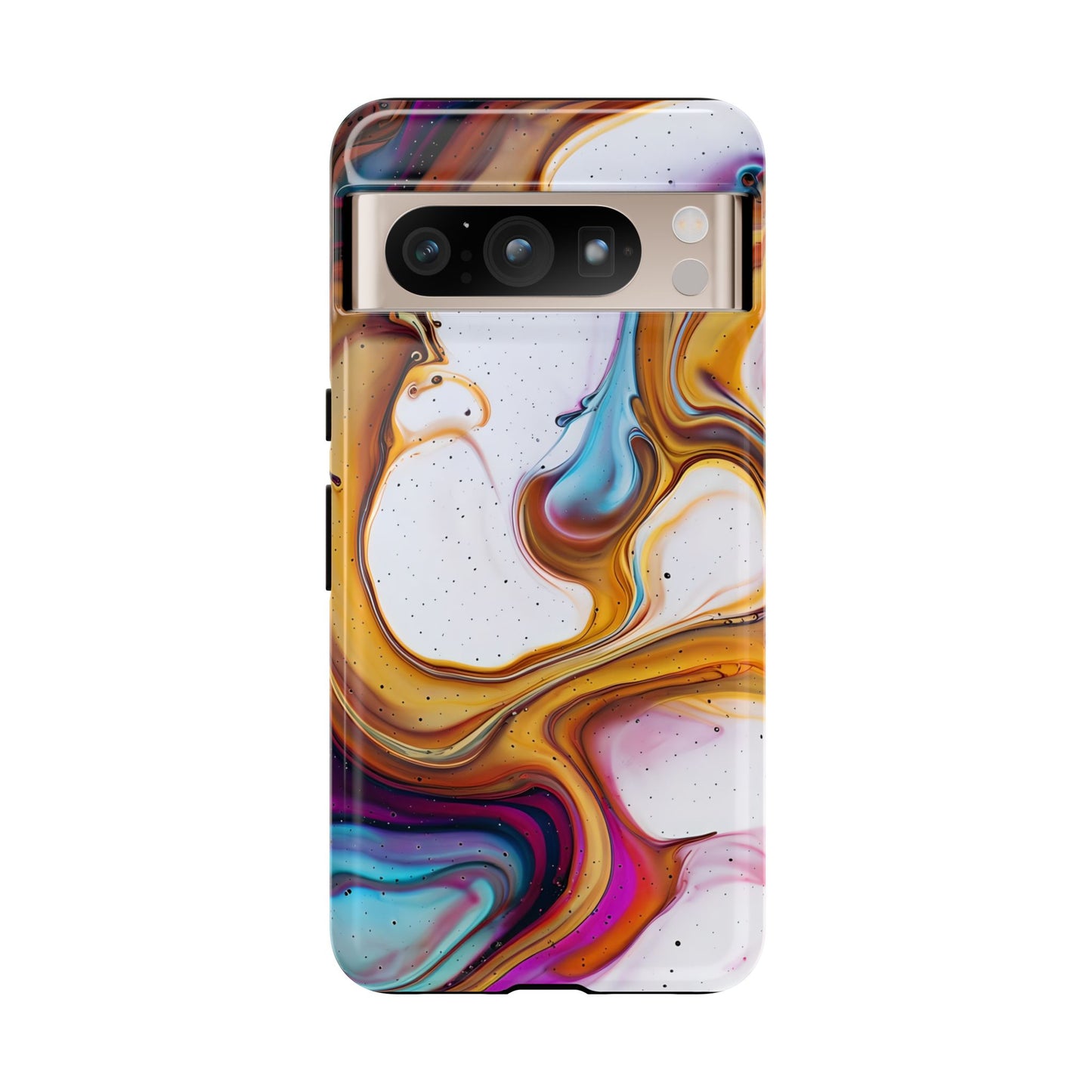 Artistic Phone Case, Tough Cases with Colorful Marble Design