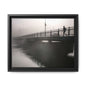 Framed Matte Canvas - Foggy Bridge Black & White Photography
