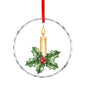 Glass Circular Ornament Pendant - candle