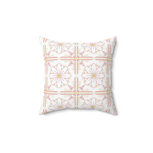 Chic Floral Square Pillow | Decorative Cushion, Home Decor, Boho Style, Gift for Her, Couch Pillow, Throw Pillow