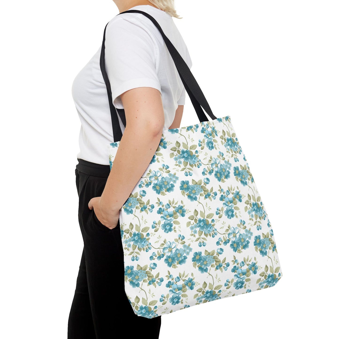 Floral Design Tote Bag | Reusable Shopping Bag, Beach Tote, Eco-Friendly Bag, Gift for Her, Travel Organizer