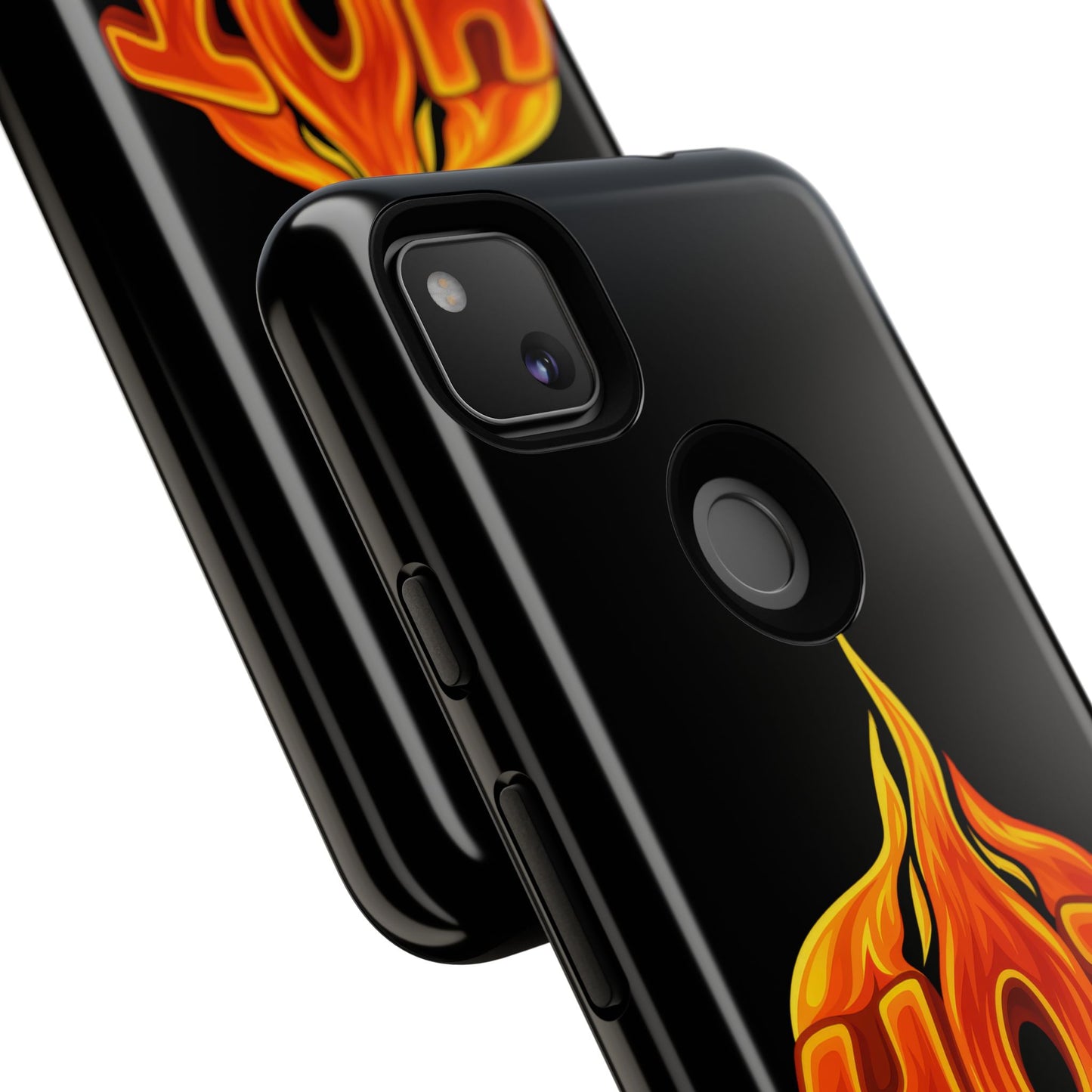 Stylish Phone Case, Hot Flames Design, Gift for Teens, Trendy Accessory, Protective Cover, Unique Phone Case