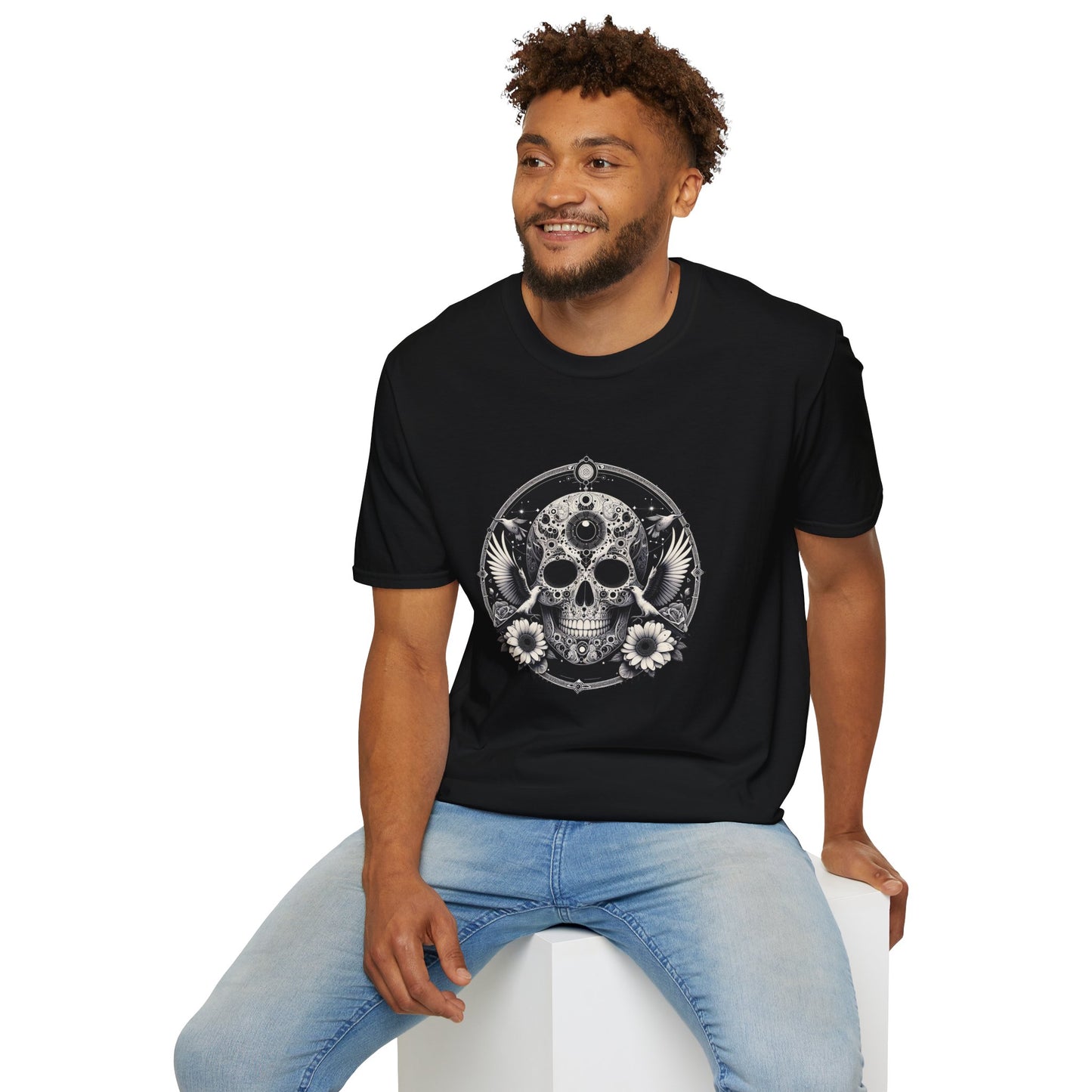 Day of the Dead Skull T-Shirt — Floral Calavera Graphic Tee