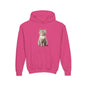 Kids Cat Hoodie – Cute Sitting Kitten Youth Hooded Sweatshirt