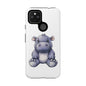 Cute Hippo Phone Case, Unique Tough Cases, Animal Lover Gift, Cute Animal Design, Baby Animal Phone Accessory