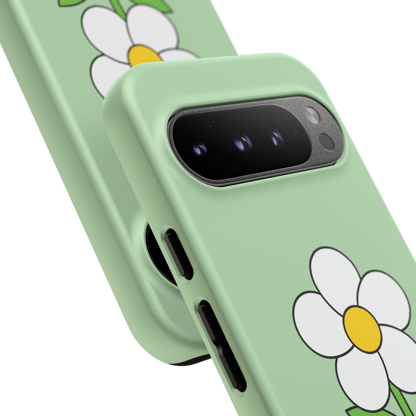 Floral Phone Case - Tough Cases for Nature Lovers, Cute Green Flower Design, iPhone Cover, Gift for Her, Spring Accessories