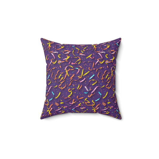 Colorful Confetti Square Pillow, Fun Decorative Pillow, Cozy Home Accent, Gift, Throw Pillow, Party Decor, Stylish Cushion