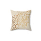 Elegant Swirl Decorative Pillow, Chic Home Accent, Cozy Living Room Decor, Gold Patterned Throw Cushion, Stylish Gift for Weddings