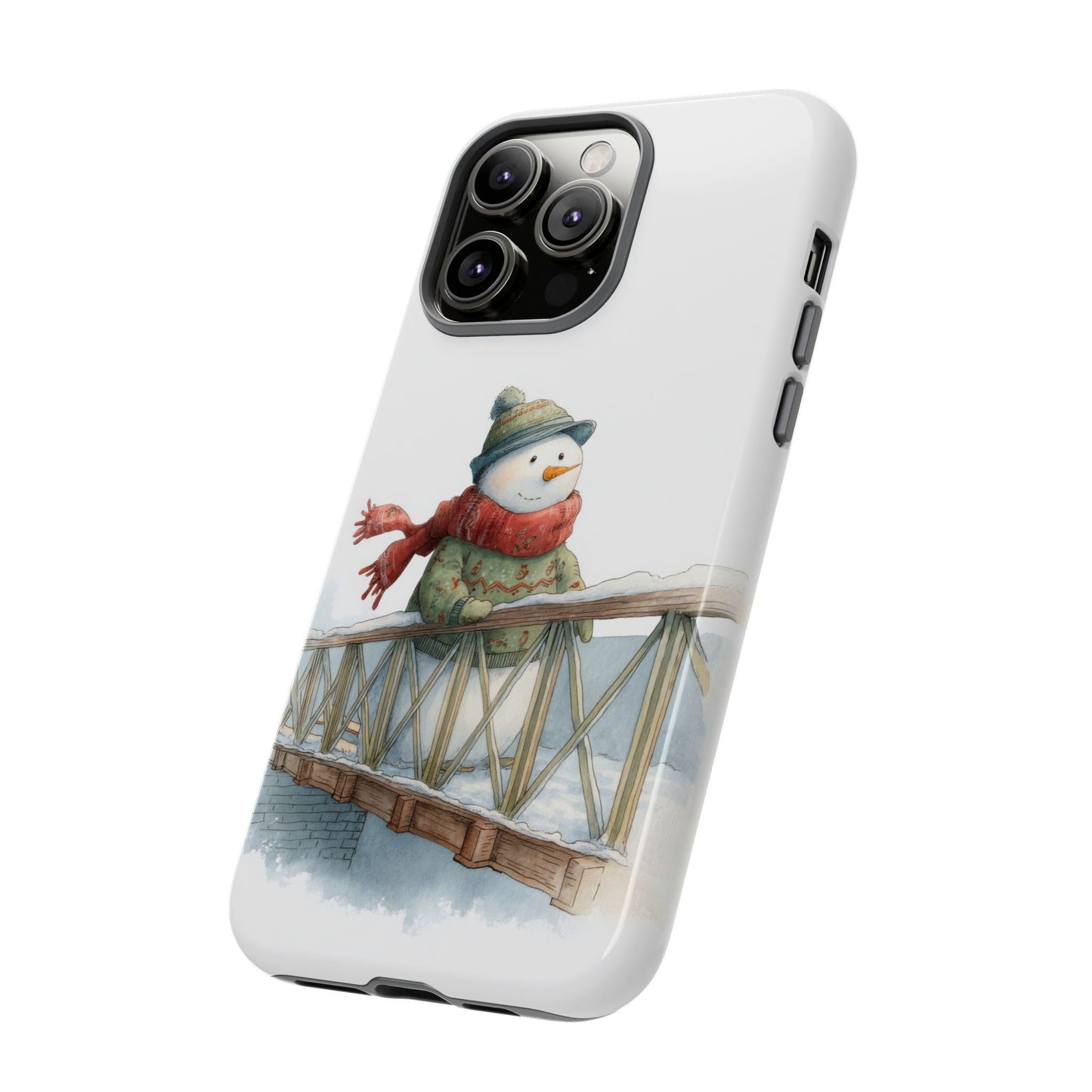 Snowman Phone Case – Winter Holiday Gift, Cute Snowman Design, Winter Accessories, Protective Phone Case, Unique Christmas Present