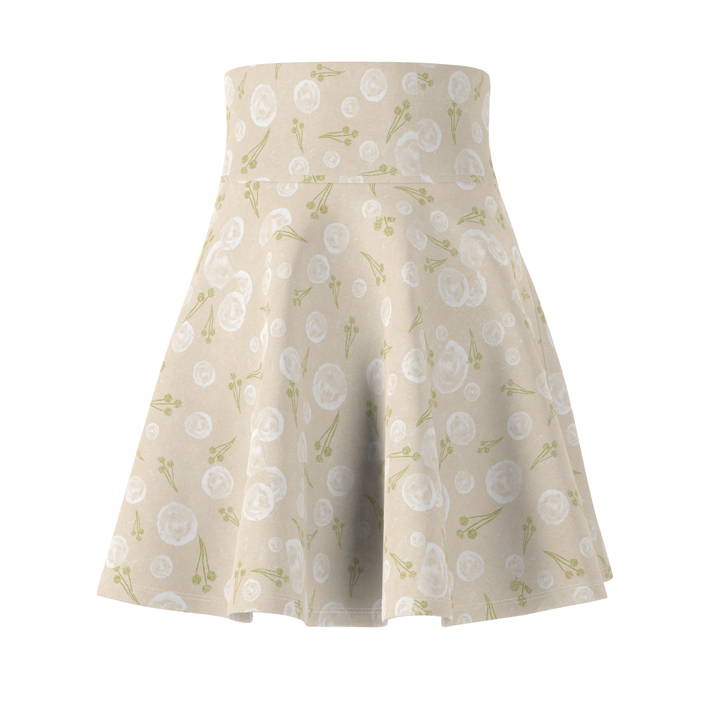 Floral Women's Skater Skirt, Casual Summer Dress, Retro Mini Skirt, Garden Party Outfit, Everyday Wear, Gift for Her