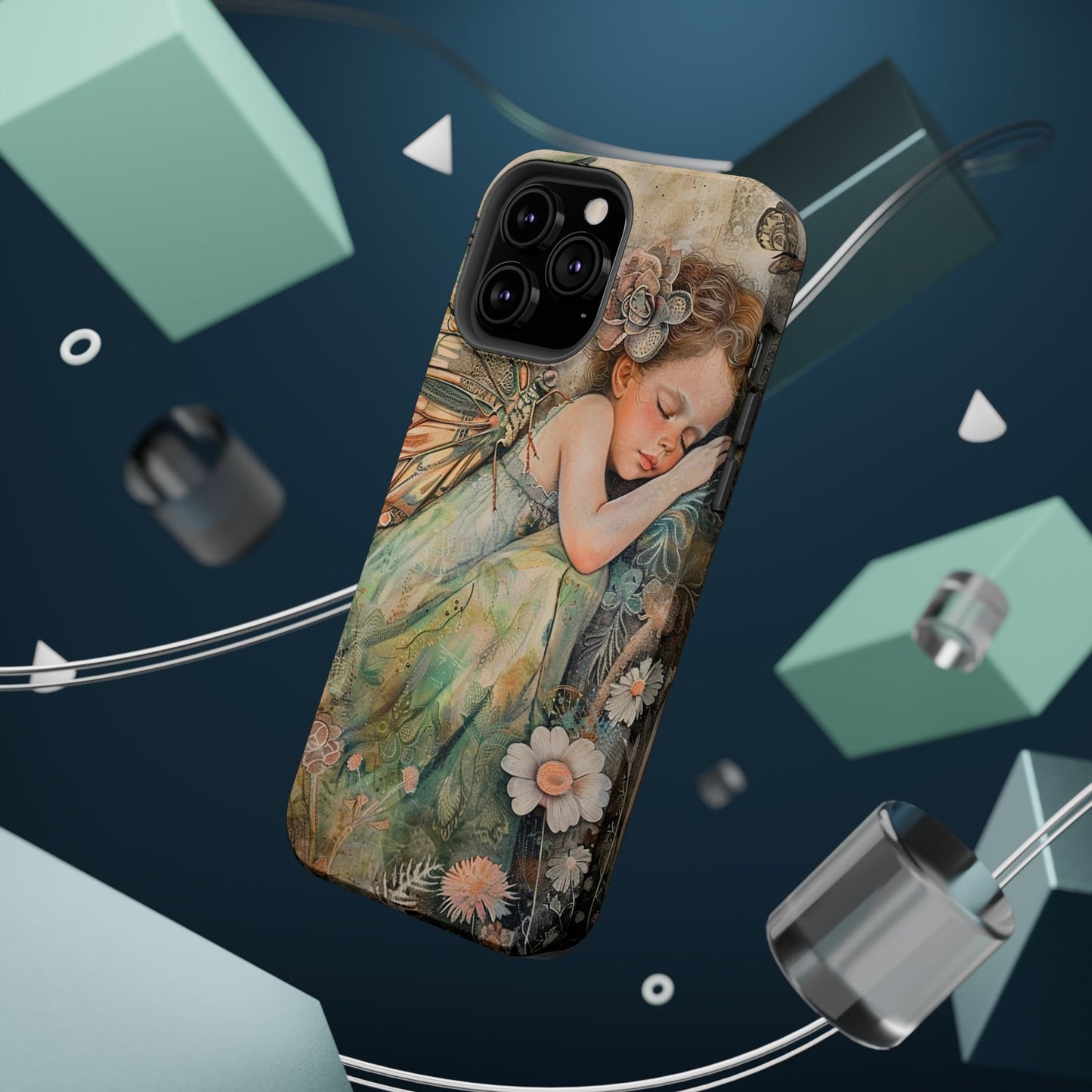 Fairy Sleeping Phone Case — Magnetic Impact-Resistant iPhone Cover